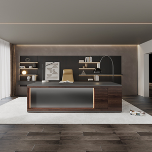 Escritorio de muebles de oficina comercial de diseño moderno personalizado de alta calidad, Gerente Ejecutivo Boss, mesas de director de escritorio de oficina de lujo - Product Image 5