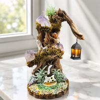 Árbol Bonsái de Cristal Natural, Miniatura de Paisaje con Piedras Preciosas, Árbol del Dinero Feng Shui, Decoración Hecha a Mano para el Hogar, Oficina, Escritorio, Halloween