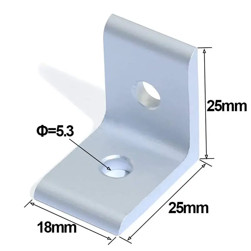 Support de banc à angle droit en aluminium, angle de connexion plat droit, extrusion de fente en t, pour profils 4040 2020