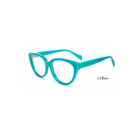 Montures de lunettes optiques en acétate souple effet œil de chat pour femmes, colorées et tendance, avec possibilité de prescription, OEM ODM, logo personnalisé