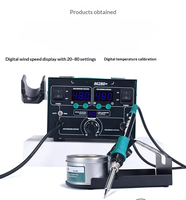 Station de Retravail à Air Chaud 8786D et Fer à Souder Combo 110V Alimenté par Batterie pour Réparation de Téléphones Mobiles avec Affichage Numérique 862B