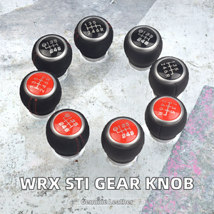 スバル インプレッサ <span class=keywords><strong>WRX</strong></span> STI 2009-2018 レザー製 折りたたみ式 ギアシフトノブ 6速トランスミッション対応 - Product Image 2