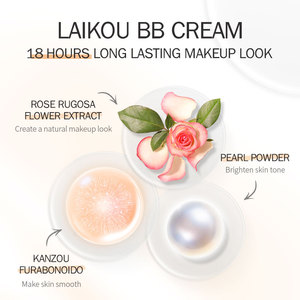 Laikou Chine – Fond de Teint Liquide <span class=keywords><strong>BB</strong></span> et CC <span class=keywords><strong>Crème</strong></span> Correcteur Longue Tenue 18 Heures – Maquillage Naturel et <span class=keywords><strong>Bio</strong></span> pour le Visage - Product Image 4