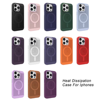 Coques de téléphone en métal PC avec protection d'appareil photo, maille magnétique perforée pour dissipation thermique, pour iPhone 13 14 15 16 17 Pro Max