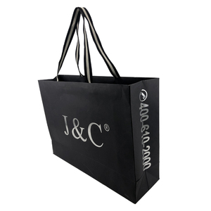 Bolsa de <span class=keywords><strong>Papel</strong></span> Negra Grande para Envíos, Bolsa de <span class=keywords><strong>Papel</strong></span> Impresa Personalizada para Panadería, Comida para Llevar - Product Image 5