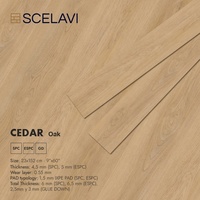 Revêtement de sol en vinyle SPC SCELAVI imperméable et durable, 4 mm/5 mm, planches moyennes, installation adhésive, surface écologique pour salle de sport, intérieur moderne