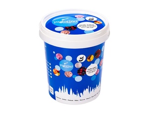 Pots ronds de 500ml, vente en gros, chinois, différentes formes, personnalisés, pots, yaourt, en plastique, tasse avec couvercle, 50 pièces - Product Image 5