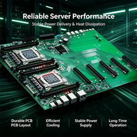 Carte mère X99 double processeur LGA2011-3, carte mère E-ATX pour serveur, 6 emplacements PCI-E pour GPU, espacement de 60 mm, 8*DDR4 pour l'informatique Aleo