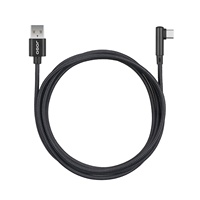 Kabel USB a ke Type C Sudut Kanan 90 Derajat USB2.0 480Mbps Cangkang Aluminium Berlapis Nikel Kabel Data Pengisian Daya USB C Berlapis Katun