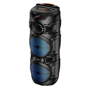 Altavoz Bluetooth con Luz LED de Malla Azul, 20W, Doble Woofer de 8 Pulgadas, 60 Imanes, para Interiores y Exteriores, con Control Remoto, <span class=keywords><strong>Radio</strong></span> FM, AUX, <span class=keywords><strong>REC</strong></span> - Product Image 1