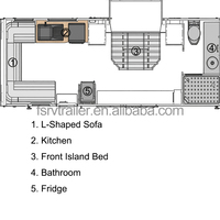 Camping-car de voyage mobile pour 2 personnes, grande caravane avec cuisine, salle de bain et toilettes