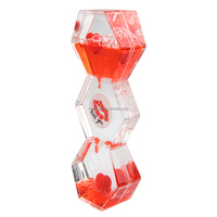Bubbler séquentiel de formes multiples Logo de fuite d'huile liquide coloré disponible Nouveau Minuteur liquide Jouet sensoriel Sablier Goutte d'huile