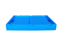 Caisse de rangement en plastique pliable et empilable HUADING 600*400*345mm en PP vierge, couleur personnalisée, pour présentation de marques en vente au détail