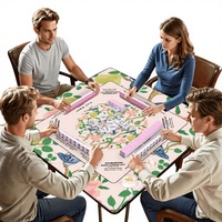 Tapis de table en boue de diatomée style Mahjong américain, motif floral et oiseaux chinois, style moderne, petite fraîcheur, antidérapant, isolation acoustique