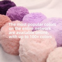 Fil à tricoter en fausse fourrure de lapin, plus de 100 couleurs, 100 % polyester, pour chapeaux, sacs et chaussures au crochet – Fil doux pour travaux manuels
