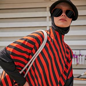 Foulard islamique intégral Version ample avec cordon <span class=keywords><strong>de</strong></span> serrage imprimé rayé <span class=keywords><strong>Maillot</strong></span> <span class=keywords><strong>de</strong></span> <span class=keywords><strong>bain</strong></span> <span class=keywords><strong>musulman</strong></span> simple <span class=keywords><strong>Maillot</strong></span> <span class=keywords><strong>de</strong></span> <span class=keywords><strong>bain</strong></span> pour femme - Product Image 4