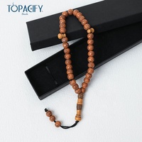 Chapelet religieux original personnalisé en usine Cadeau unisexe musulman Tasbeeh 33 bois imité Tasbih Islam Collier de prière Chapelet