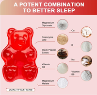 Gommes personnalisées sans sucre au glycinate de magnésium avec vitamines D et B6 pour le soutien du sommeil et la tranquillité