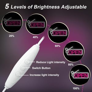Enseigne lumineuse LED néon suspendue pour salon de coiffure, signalétique de magasin ouvert, lumière décorative, indicateur lumineux, lumière d'ambiance 5V 12V - Product Image 2