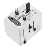 Chargeur double rapide 2QC18W+2PD20W, adaptateur de voyage universel avec prise et prise secteur pour une utilisation mondiale, 2 ports de sortie USB