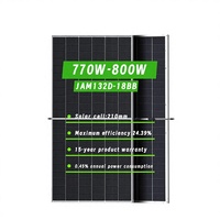 Panneaux solaires bifaciaux HJT de type N 770W 775W 780W 785W 790W Panneaux photovoltaïques monocristallins demi-cellules 800W