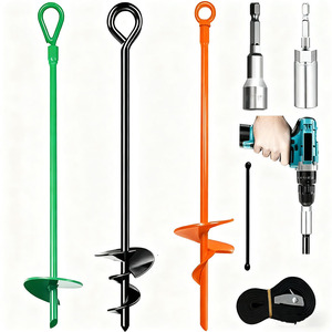 Kit d'<span class=keywords><strong>ancrage</strong></span> au sol en métal GroundSpiral Blade, crochets, piquets anti-vent, pour sécuriser les animaux, les trampolines, les abris d'arbres, les tentes, les auvents, les balançoires - Product Image 1