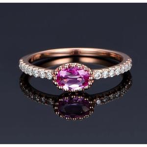 Anillos de Diamantes con Piedras Preciosas de Acero Inoxidable Certificados por IGI, Joyería de Boda Chapada en Rodio, Zirconia como Piedra Principal, Diamantes con Claridad SI - Product Image 2