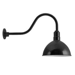 Applique murale industrielle extérieure de 10 pouces, style usine italienne, avec col de cygne, pour évier de cuisine, homologuée ETL, résistante aux intempéries - Product Image 1