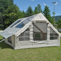 Tentes gonflables de grande taille pour l'aventure, tente gonflable 4 saisons pour 10 personnes avec fenêtre de toit, tente gonflable de luxe