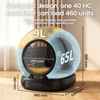Caja de Arena Inteligente para Gatos, Negra, Cerrada, Autolimpiable, con Control por Aplicación, Inodora, con WiFi