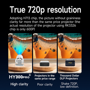 Topleo HY300 Vidéoprojecteur LED Mini Portable Android Intelligent Full <span class=keywords><strong>HD</strong></span> 4K pour Bureau, Maison et Extérieur - Product Image 6