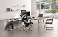 Chaise ergonomique confortable pivotante réglable entièrement en maille pour ordinateur, chaise de bureau de direction à dossier haut
