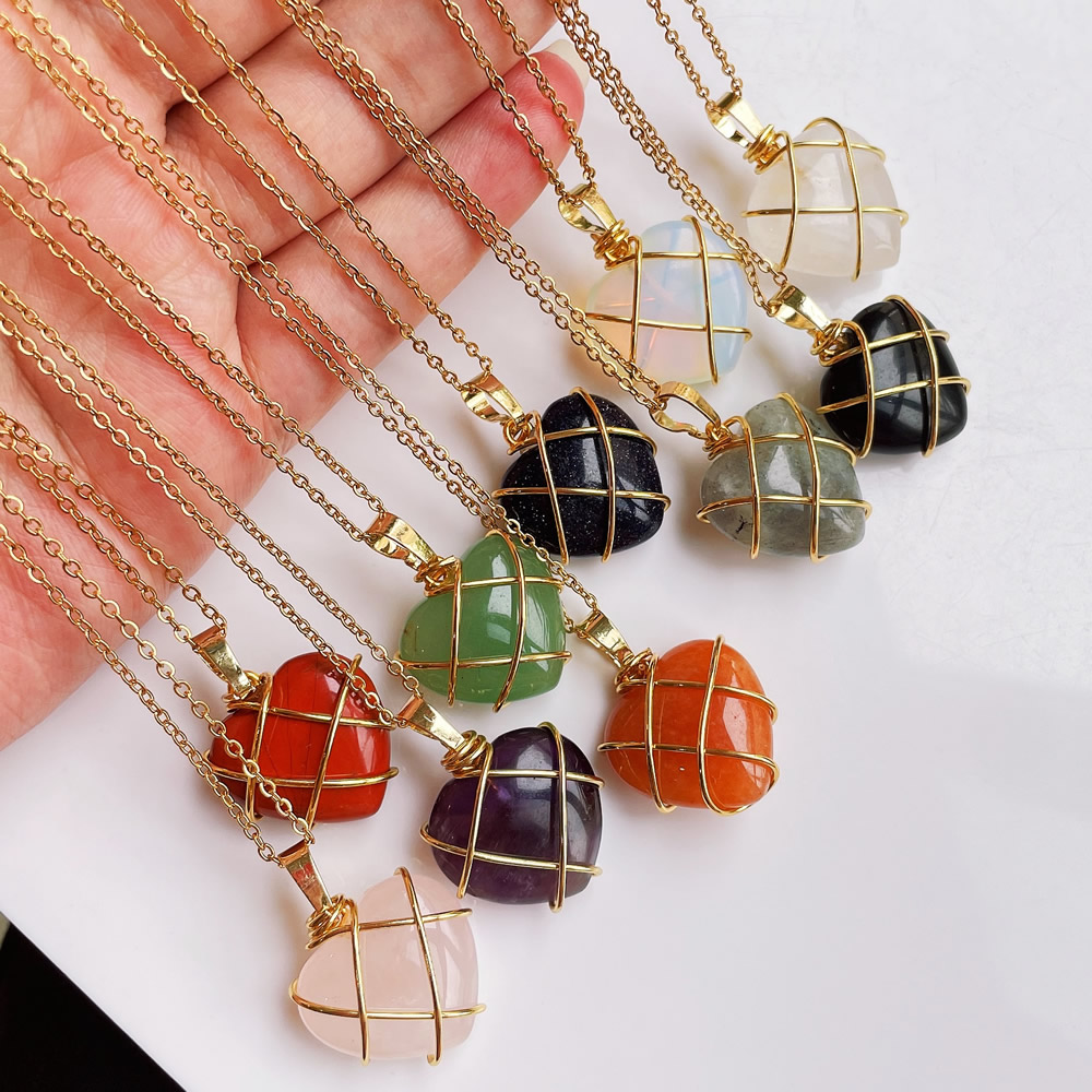 pendulum gold crystal