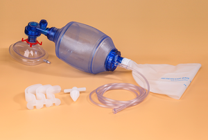 ถุงช่วยหายใจแบบพกพาชนิดใช้มือทำจากพีวีซีซิลิโคนสำหรับการฝึกซ้อมการทำ CPR รุ่นใช้งานทางการแพทย์แบบง่าย - Product Image 5