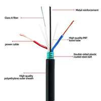 Cable de fibra óptica híbrido enterrado directo de modo único de 12 núcleos, Cable de cobre fotoeléctrico, Cables de comunicación OPLC compuestos
