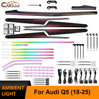 Kit d'accessoires d'éclairage d'ambiance intérieur de voiture Cardoo Dynamic LED pour Audi Q5 2018-2025, version à empattement standard, amélioration de l'éclairage dynamique LED