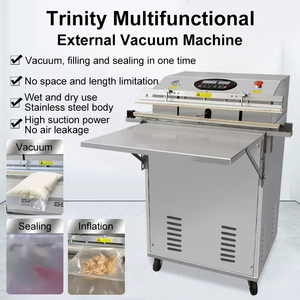 Kích thước lớn dọc bên ngoài đôi bơm thực phẩm đồ chơi sang trọng niêm phong máy bơm không khí điều khiển niêm phong khí nén bơm hơi máy đóng gói chân không - Product Image 6