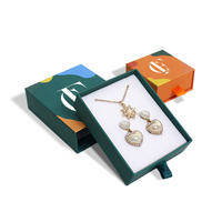 Tiroir à ruban de boîte à bijoux personnalisé de luxe pour collier boucle d'oreille stockage insert en velours doublure éponge matériaux recyclés