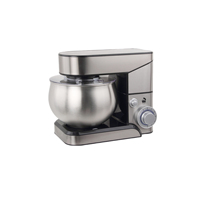 Batteur sur socle planétaire électrique automatique 5L avec bol mélangeur en acier inoxydable, design à tête inclinable, fouet à œufs pour la pâtisserie et l'utilisation en cuisine