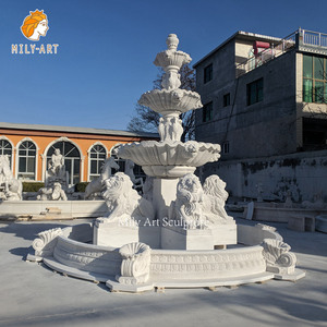 <span class=keywords><strong>Fontana</strong></span> in Marmo Bianco Intagliata a Mano MILY con Statue di Leoni, Stile Europeo per Decorazione di Ville, Giardini e Parchi all'Aperto - Product Image 5