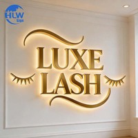 Enseigne lumineuse LED extérieure découpée au laser sur mesure avec logo rétroéclairé, enseigne murale LED avec logo