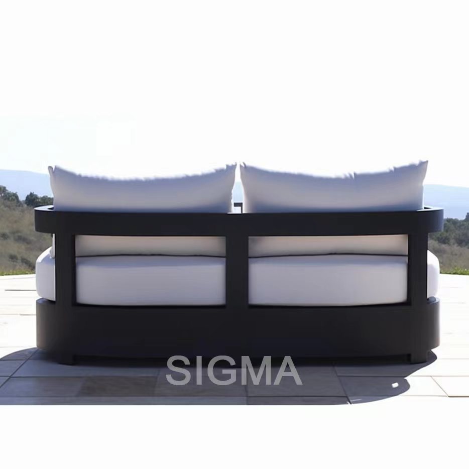 Luxury Outdoor Garden Aluminum Sofa Set Patio outdoor Furniture Set Two seat Sofa