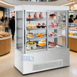 Exhibidor Refrigerado para Pasteles, Totalmente de Acero, con Cobre, Sin Escarcha, para Panadería, para Exhibir Pasteles - Product Image 2