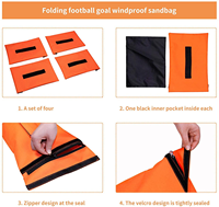 Filets de sport à ancre pondérée en tissu, Portable, Super Durable, cadre de but de football, sac de sable d'eau en plastique, prix bas