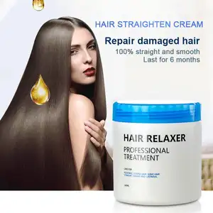 Private Label Hair Styling Relaxer Treatment Anti frizz hair straightening cream For Healthy Hair