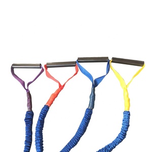 Bande de tube élastique en tissu avec poignée en ABS, manches en nylon recouvertes de cordons, bande de résistance à l'exercice avec poignée - Product Image 6