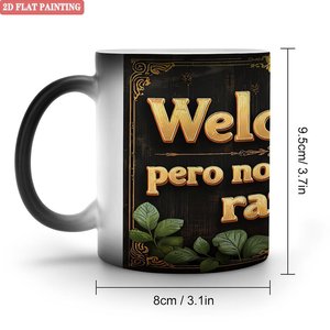 Frosted Black <b>Ceramic</b> <b>Mug</b> 11oz Heat Color Changing Gift Cup For Printing - Product Image 1