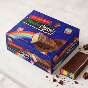 Barretta di Marshmallow Ricoperta al Cioccolato alla Frutta Multicolore, Etichetta Privata OEM, Halal, Scatola di Zucchero Filato Morbido, Durata 12 Mesi - Product Image 1