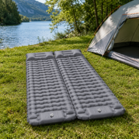 Matelas pneumatique de camping double en nylon composite TPU 40D de haute qualité, pliable et portable, pour les voyages en couple