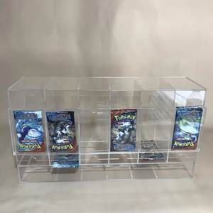 QY Présentoir Moderne en Acrylique pour Cartes, Étagère Horizontale à 6 Compartiments pour Cartes à Collectionner, Rangement de Bureau Pré-assemblé Léger - Product Image 1